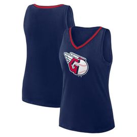 Logo Athletic Women's Logo Athletic Navy Cleveland Guardians Stellar Win V-Neck Tank Top 