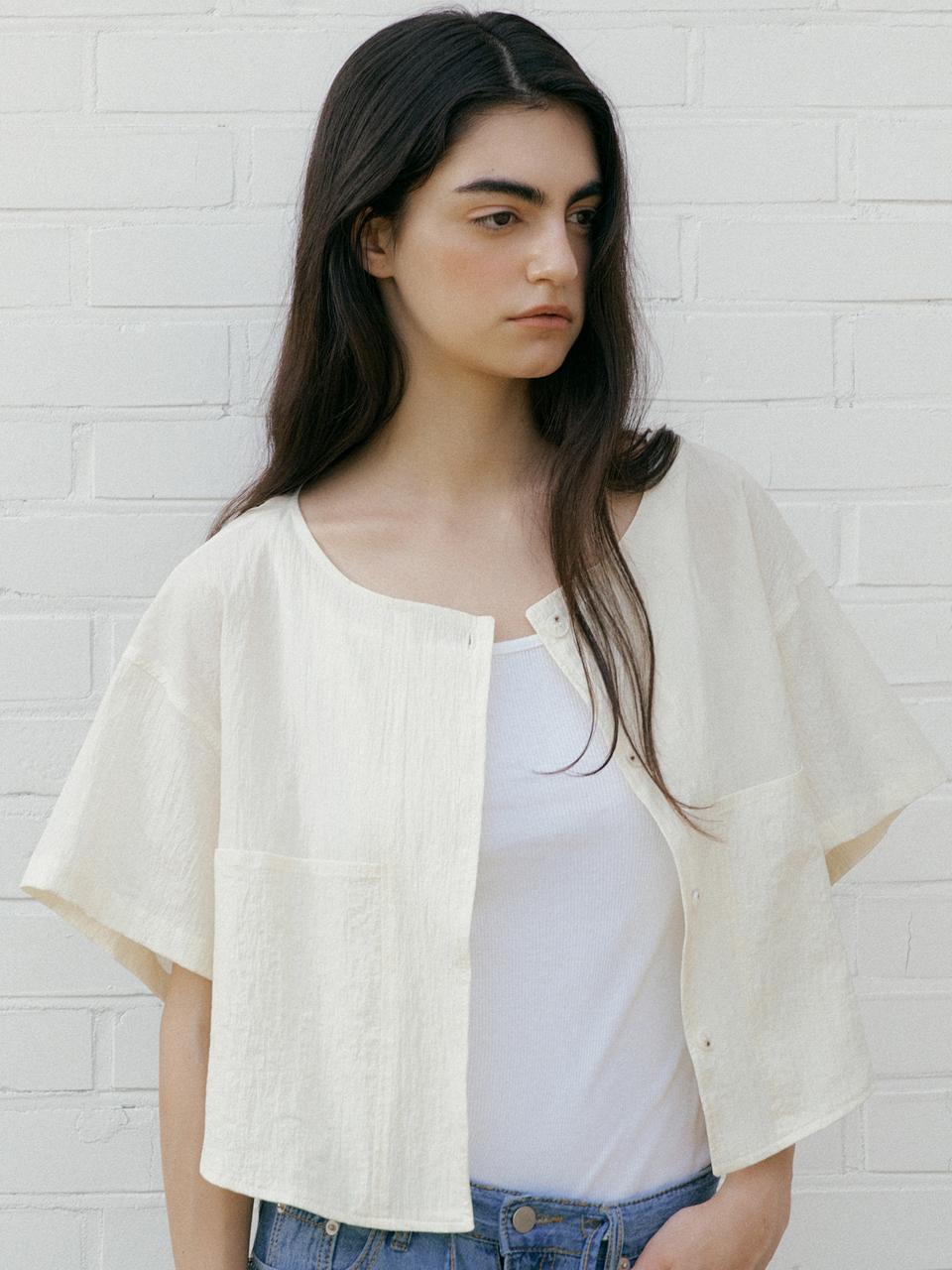 L’oiE Summer Pocket Wind Blouse Jacket
