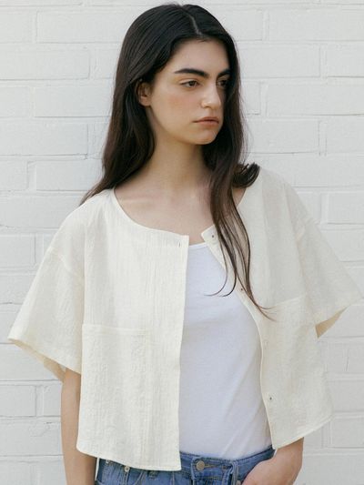 L’oiE Summer Pocket Wind Blouse Jacket