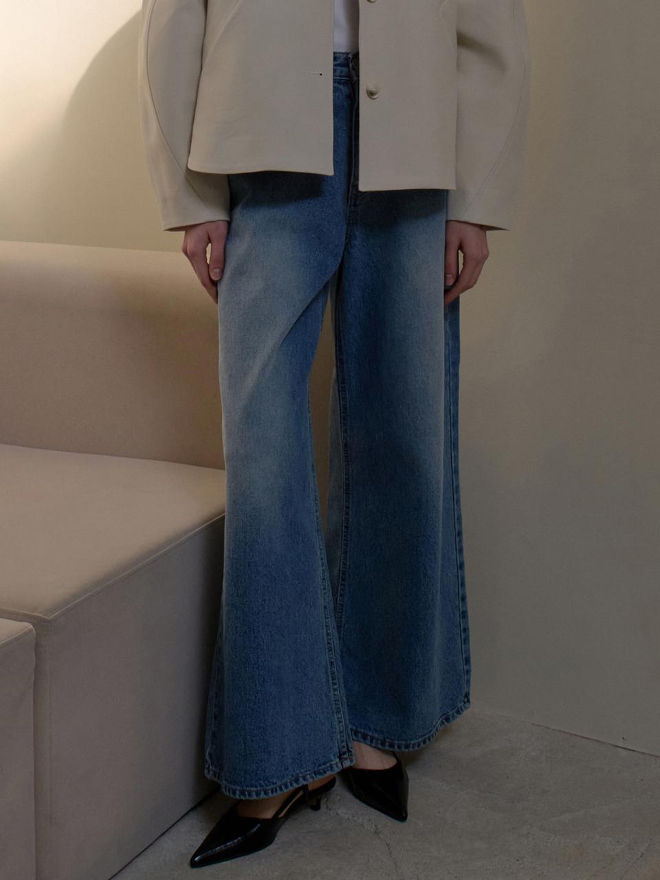 L’oiE Wide Denim Pants_Blue