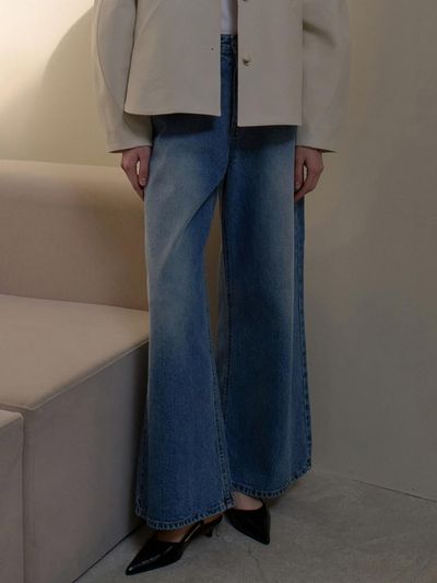 L’oiE Wide Denim Pants_Blue