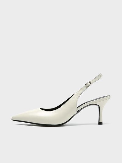 Loiret Leather Stiletto Slingback Pump (302)