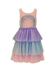 Lola + The Boys Lola + The Boys 3D Rainbow Peach Tank Dress  - 1