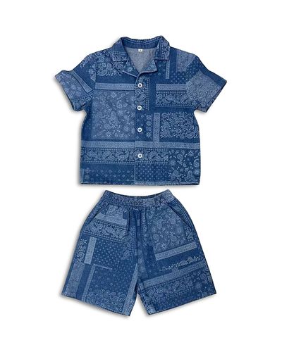 Lola + The Boys Lola + The Boys Boys' Bandana Denim Short Set