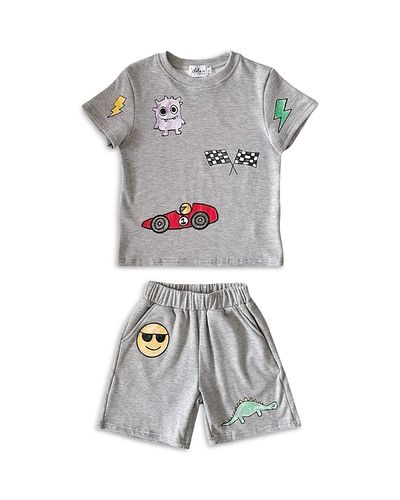 Lola + The Boys Lola + The Boys Boys' Sticker Short Set