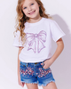 Lola + The Boys Lola + The Boys Crystal Bow T-shirt - 2