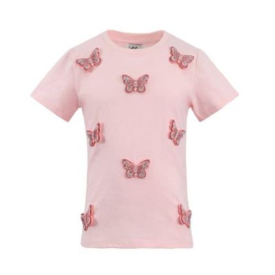 Lola + The Boys Lola + The Boys Crystal Butterfly T-shirt