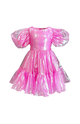Lola + The Boys Lola + The Boys Crystal Pink Hologram Dress 