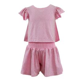 Lola + The Boys Lola + The Boys Crystal Ruffle Short Set