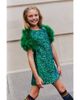 Lola + The Boys Lola + The Boys Feather Party Dress - 1