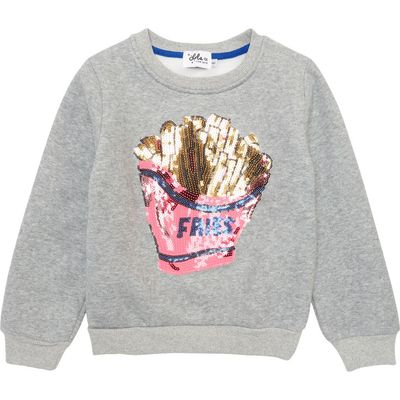 Lola + The Boys Lola + The Boys French Fries Grey Sweatshirt