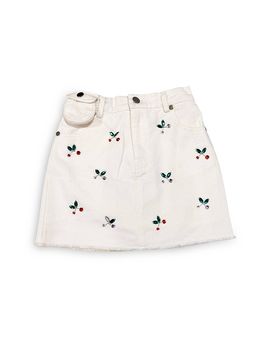 Lola + The Boys Lola + The Boys Girls' Cherry On Top Gem Denim Skirt