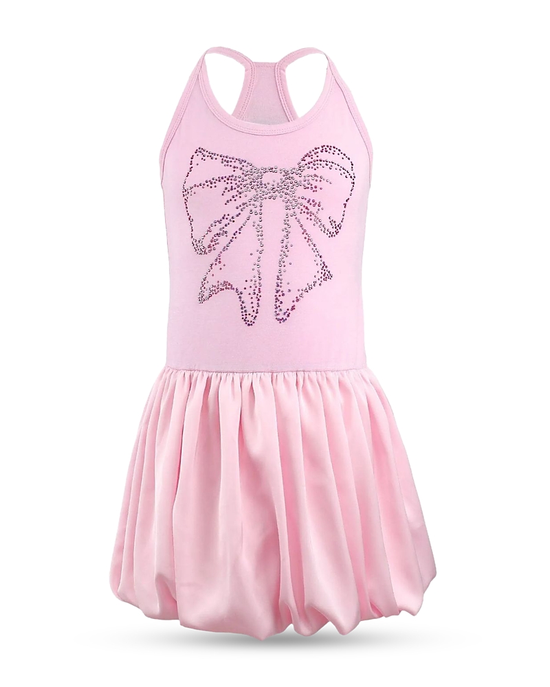 Lola + The Boys Lola + The Boys Girls' Crystal Bow Bubble Dress