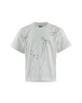 Lola + The Boys Lola + The Boys Girls' Crystal Bows Tee