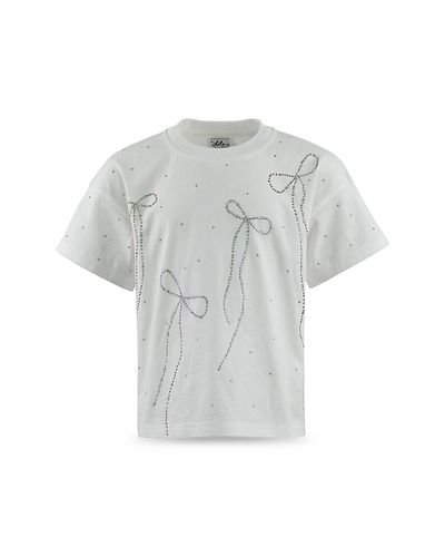 Lola + The Boys Lola + The Boys Girls' Crystal Bows Tee