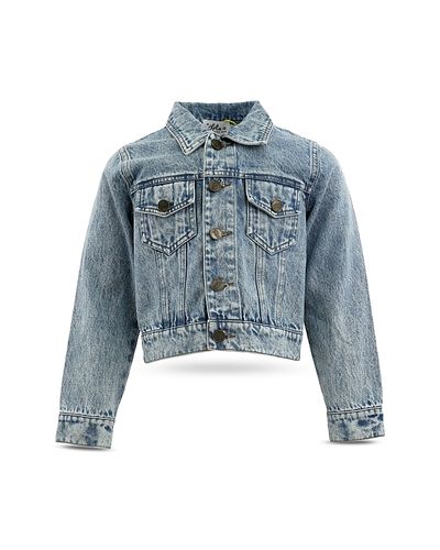 Lola + The Boys Lola + The Boys Girls' Crystal Cherry Bow Denim Jacket