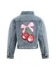 Lola + The Boys Lola + The Boys Girls' Crystal Cherry Bow Denim Jacket - 3
