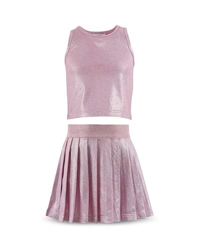 Lola + The Boys Lola + The Boys Girls' Crystal Top & Tennis Skort Set