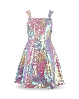 Lola + The Boys Lola + The Boys Girls' Ombre Sequin Bows Dress