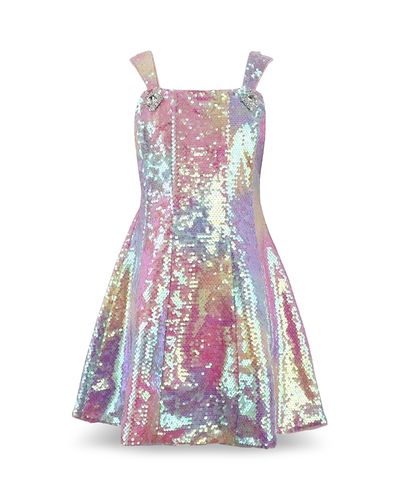 Lola + The Boys Lola + The Boys Girls' Ombre Sequin Bows Dress