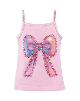 Lola + The Boys Lola + The Boys Girls' Pretty in Bow Tank Top