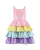 Lola + The Boys Lola + The Boys Girls' Rainbow Sequin Tiered Dream Dress - 1