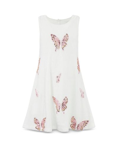 Lola + The Boys Lola + The Boys Girls' Sequin Butterfly Velour Dress