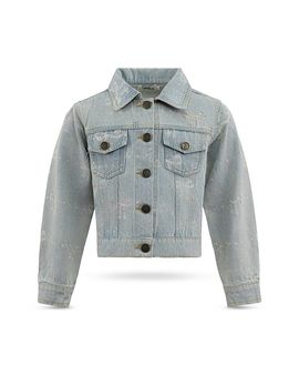 Lola + The Boys Lola + The Boys Girls' Sparkle Bows Denim Jacket