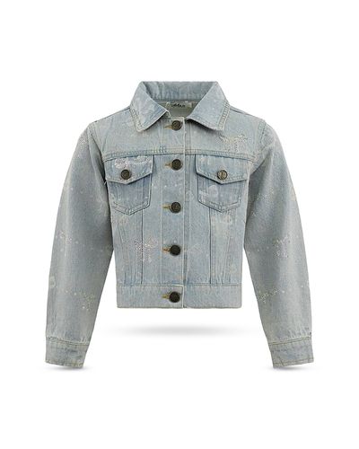 Lola + The Boys Lola + The Boys Girls' Sparkle Bows Denim Jacket