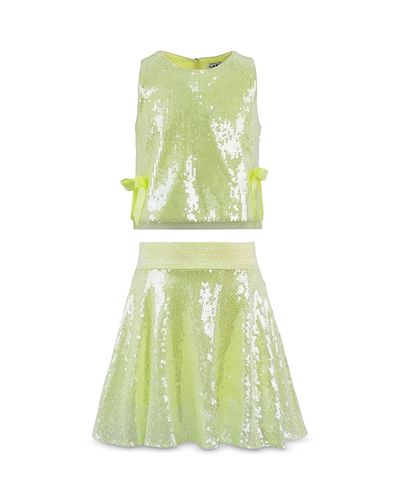 Lola + The Boys Lola + The Boys Girls' Sunny Sequin Bow Top & Skirt Set