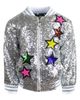 Lola + The Boys Lola + The Boys Girls Unicorn Sequin Bomber - 1