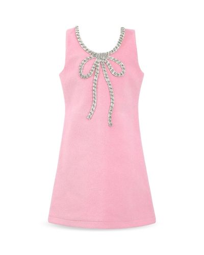Lola + The Boys Lola + The Boys Girls' Velvet Bow Princess Dress