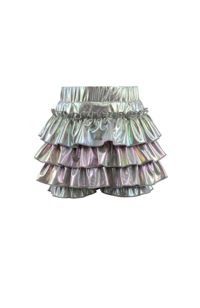Lola + The Boys Lola + The Boys Hologram Ruffle Skort