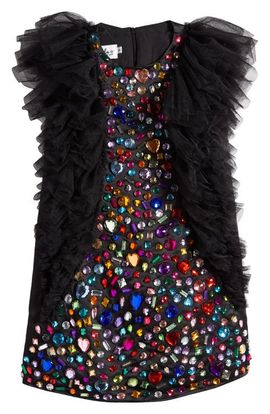 Lola + The Boys Lola + The Boys Kids' Bejeweled Gem Tulle Dress