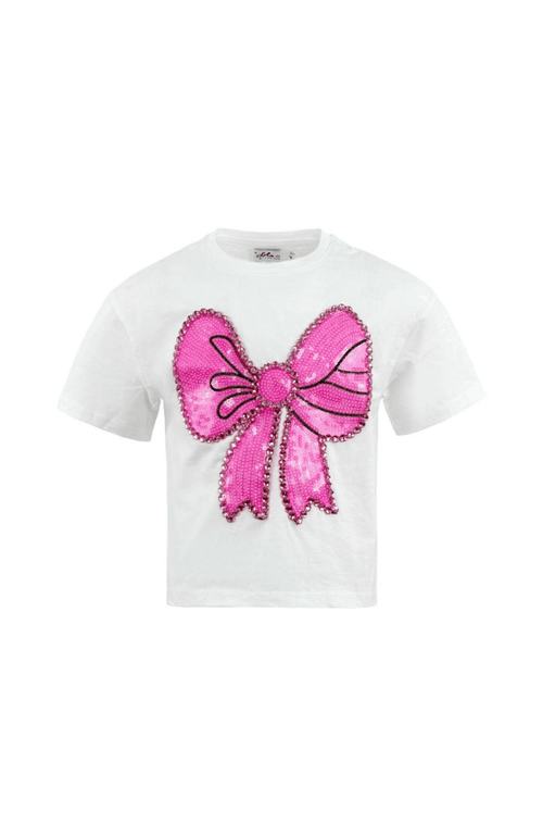Lola + The Boys Lola + The Boys Pinky Big Bow T-shirt
