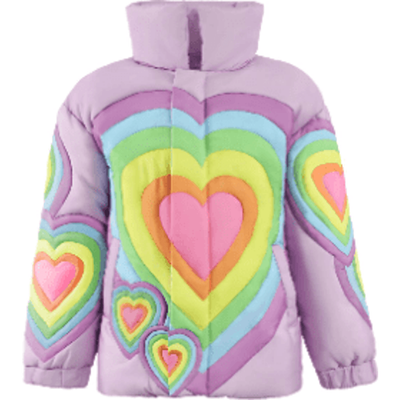 Lola + The Boys Lola + The Boys Rainbow Heart Puffer