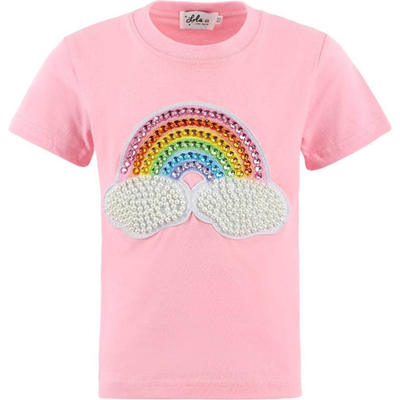 Lola + The Boys Lola + The Boys Rainbow Pearl Patch T-shirt