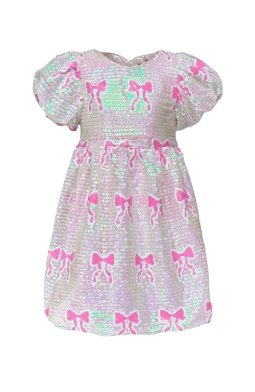 Lola + The Boys Lola + The Boys Sequin Bow Dress