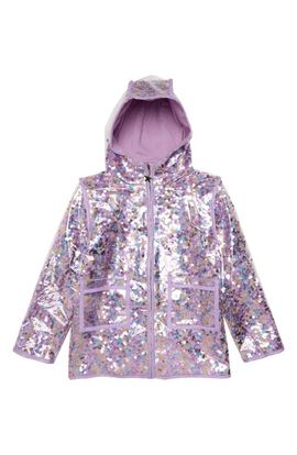 Lola + The Boys Lola + The Boys Sequin Magic Rain Jacket