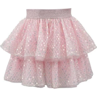 Lola + The Boys Lola + The Boys Sequin Party Tiered Skirt