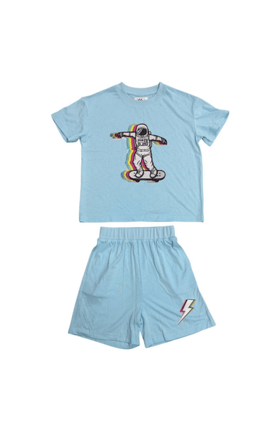 Lola + The Boys Lola + The Boys Skater Astronaut Short Set
