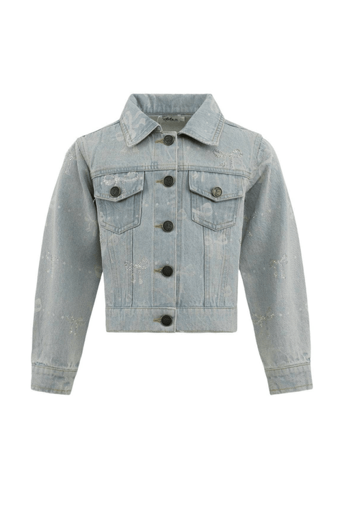 Lola + The Boys Lola + The Boys Sparkle Bows Denim Jacket