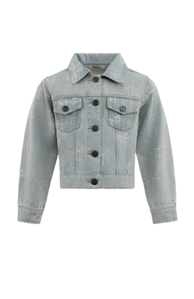 Lola + The Boys Lola + The Boys Sparkle Bows Denim Jacket