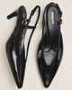 Lola Cruz Cutout Slingback Kitten Heels - 1
