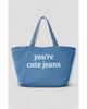 Lola Denim Lola Denim The "You're Cute Jeans" Denim Tote Bag - 1