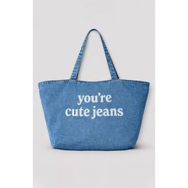 Lola Denim Lola Denim The "You're Cute Jeans" Denim Tote Bag