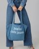 Lola Denim Lola Denim The "You're Cute Jeans" Denim Tote Bag - 2