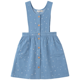 LOLA LOLA Cherry Woven Denim Button Front Patch Pocket Jumper