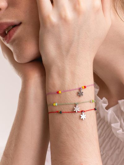 L’OMBRILLANT Fleur Pendant Bracelet