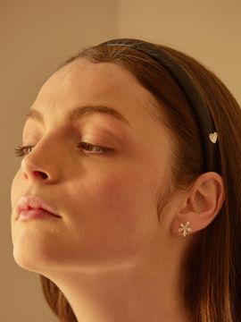L’OMBRILLANT Heart Glitter Hairband (BLACK)